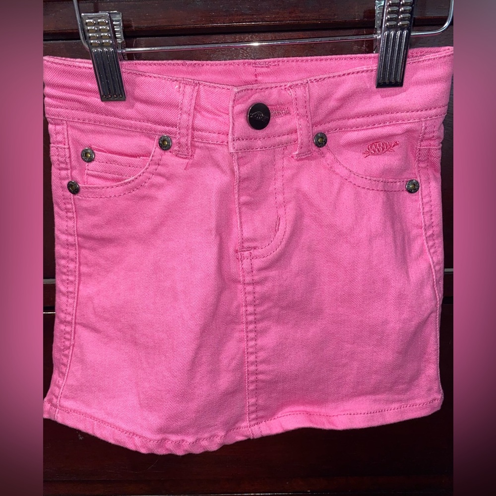 Pink Denim Skirt